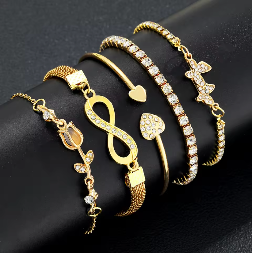 Conjunto 5 brazaletes Primavera