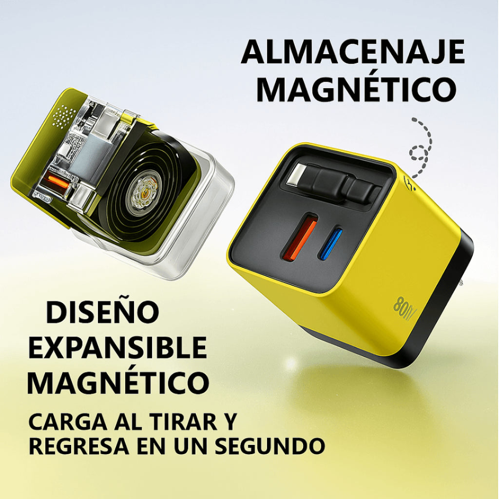 Cargador Rápido 3 en 1 Retráctil