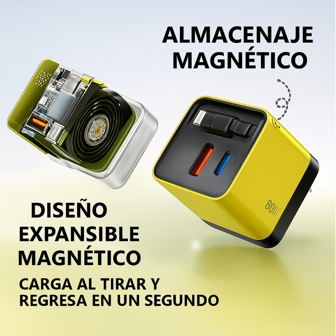 Cargador Rápido 3 en 1 Retráctil