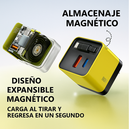 Cargador Rápido 3 en 1 Retráctil