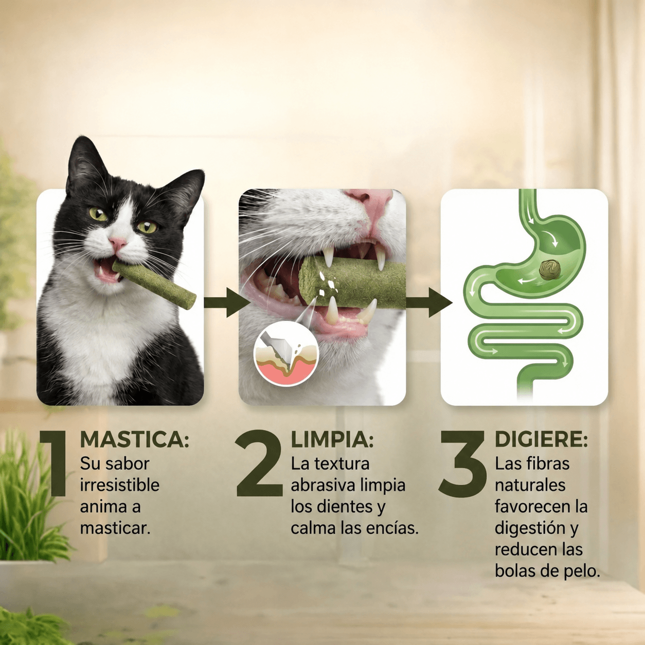 Palitos para gatos