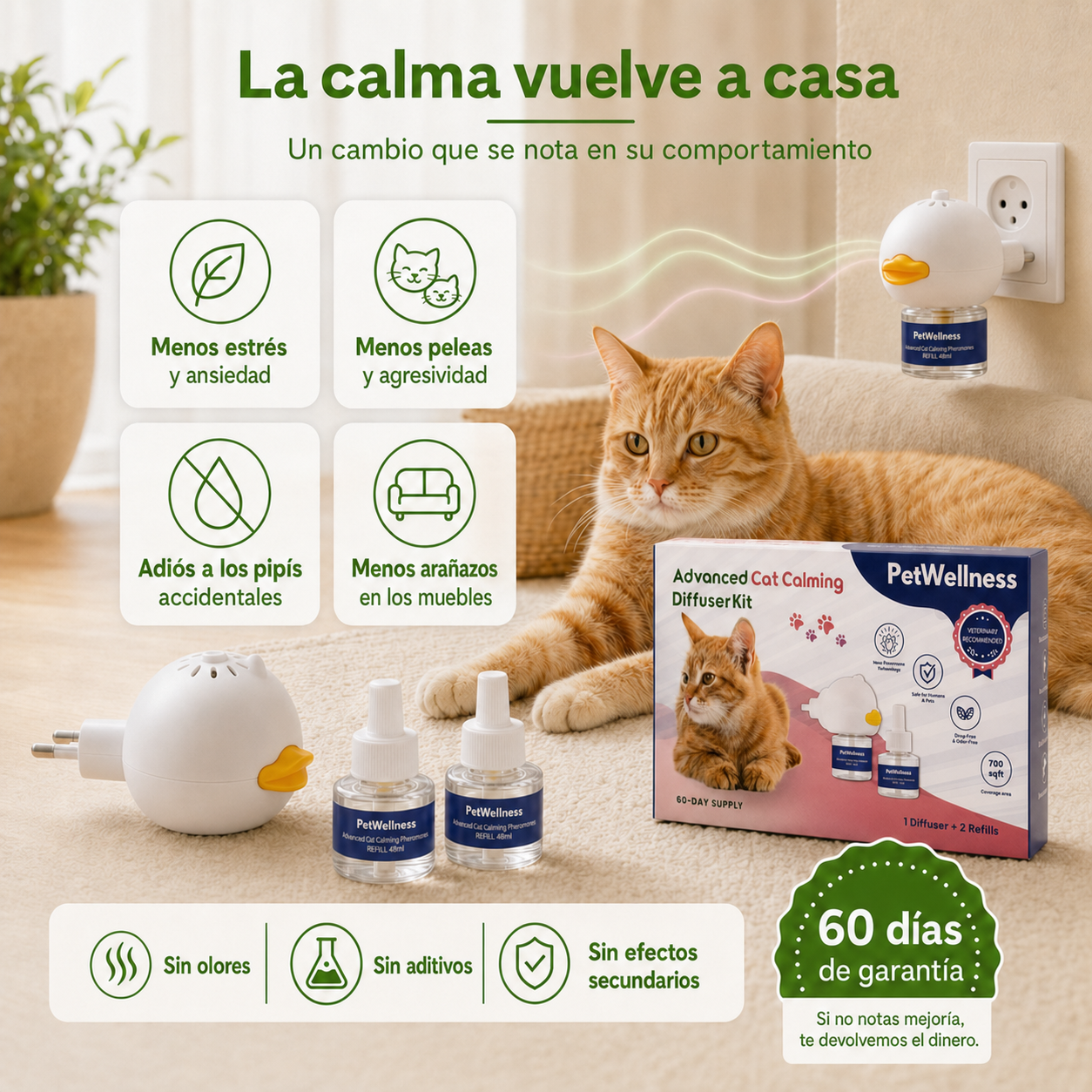 Difusor relajante gatos